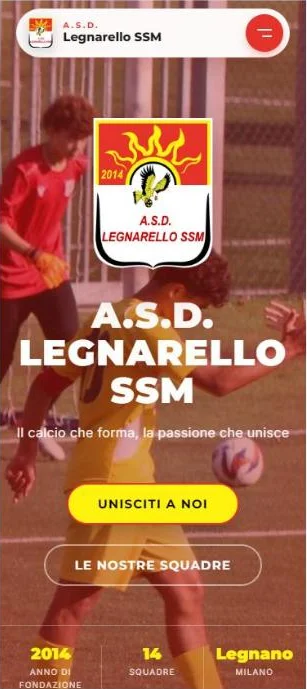 Home del sito Legnarello da smartphone